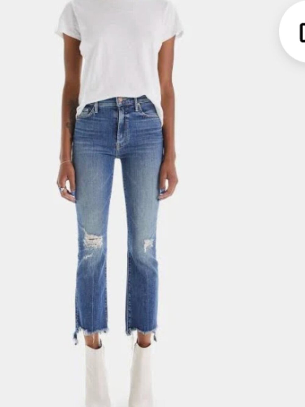Mother, The Insider Crop Step Chew, Size 26
